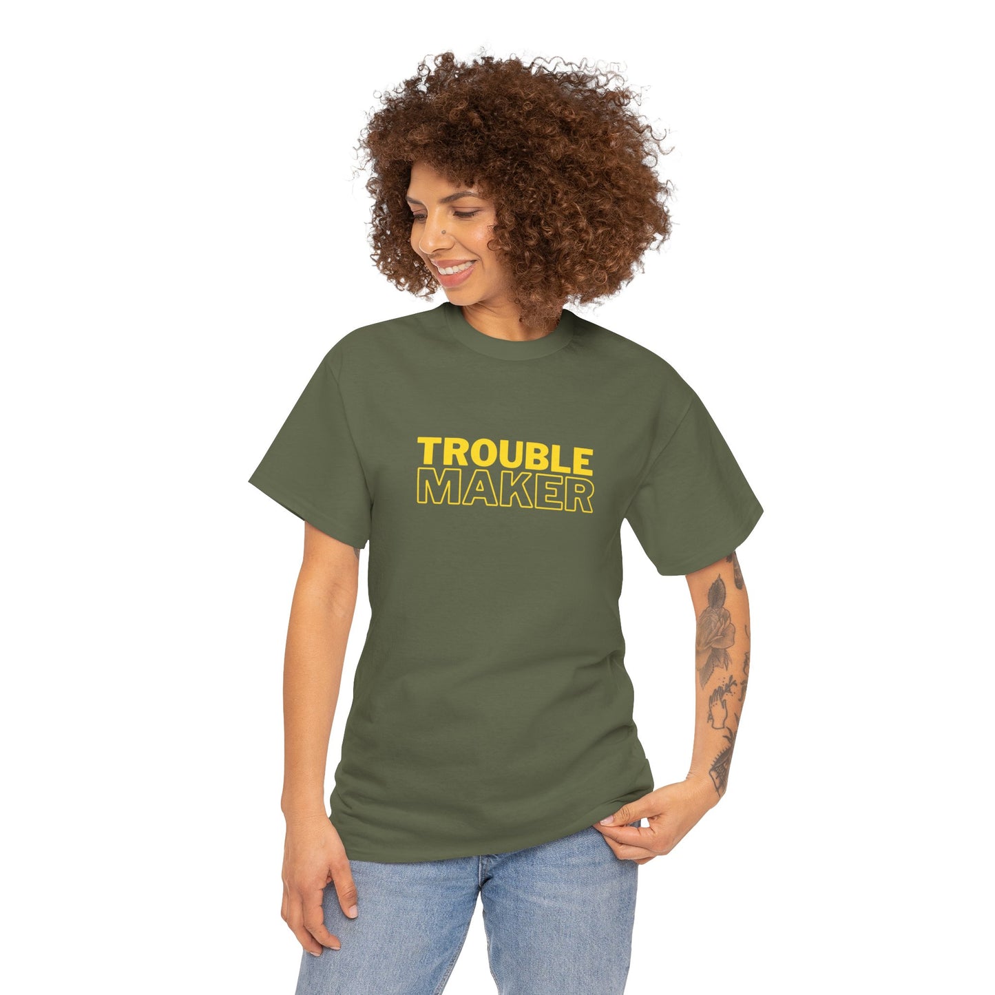 Gildan 5000 Heavy Cotton Tshirt Trouble Maker and Trouble Keeper Couple Matching Shirts, Funny Couple Tee, Trouble Shirt, Couple Matchings Tshirt, Funny Saying Tee