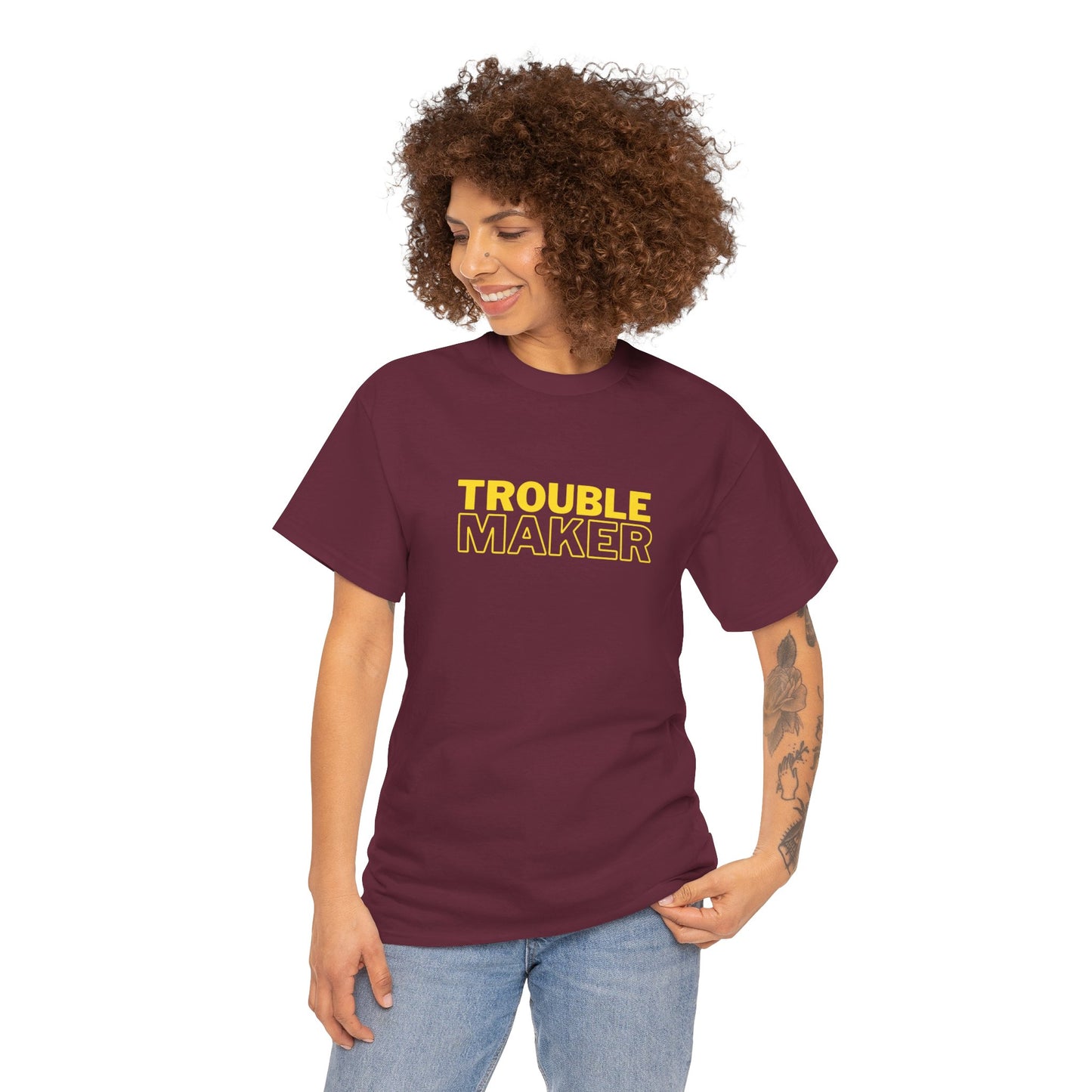 Gildan 5000 Heavy Cotton Tshirt Trouble Maker and Trouble Keeper Couple Matching Shirts, Funny Couple Tee, Trouble Shirt, Couple Matchings Tshirt, Funny Saying Tee