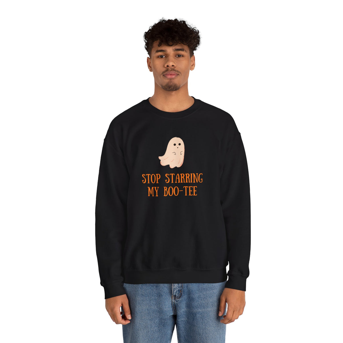 Unisex Crewneck Sweatshirt Cute Halloween Boo-Tee