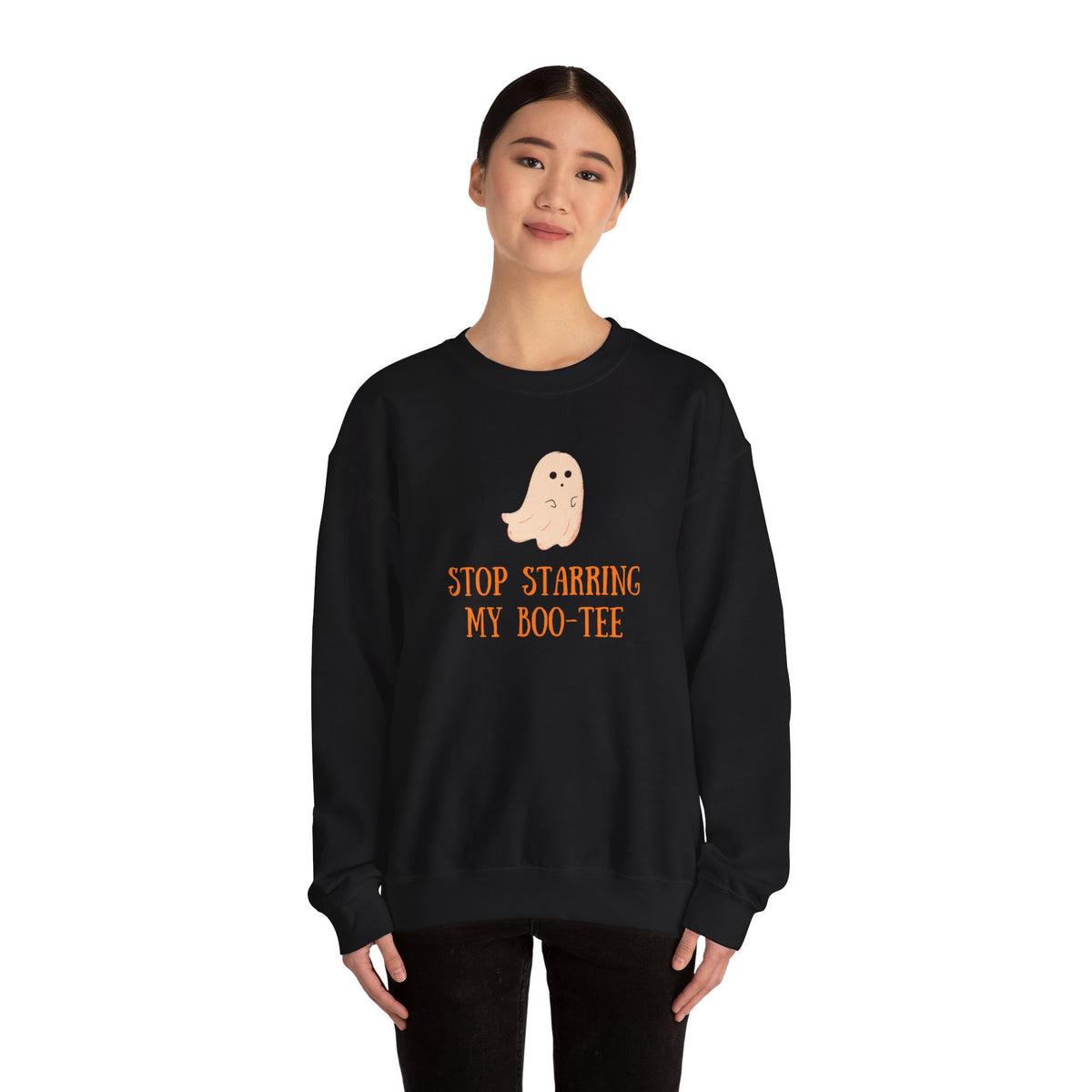 Unisex Crewneck Sweatshirt Cute Halloween Boo-Tee
