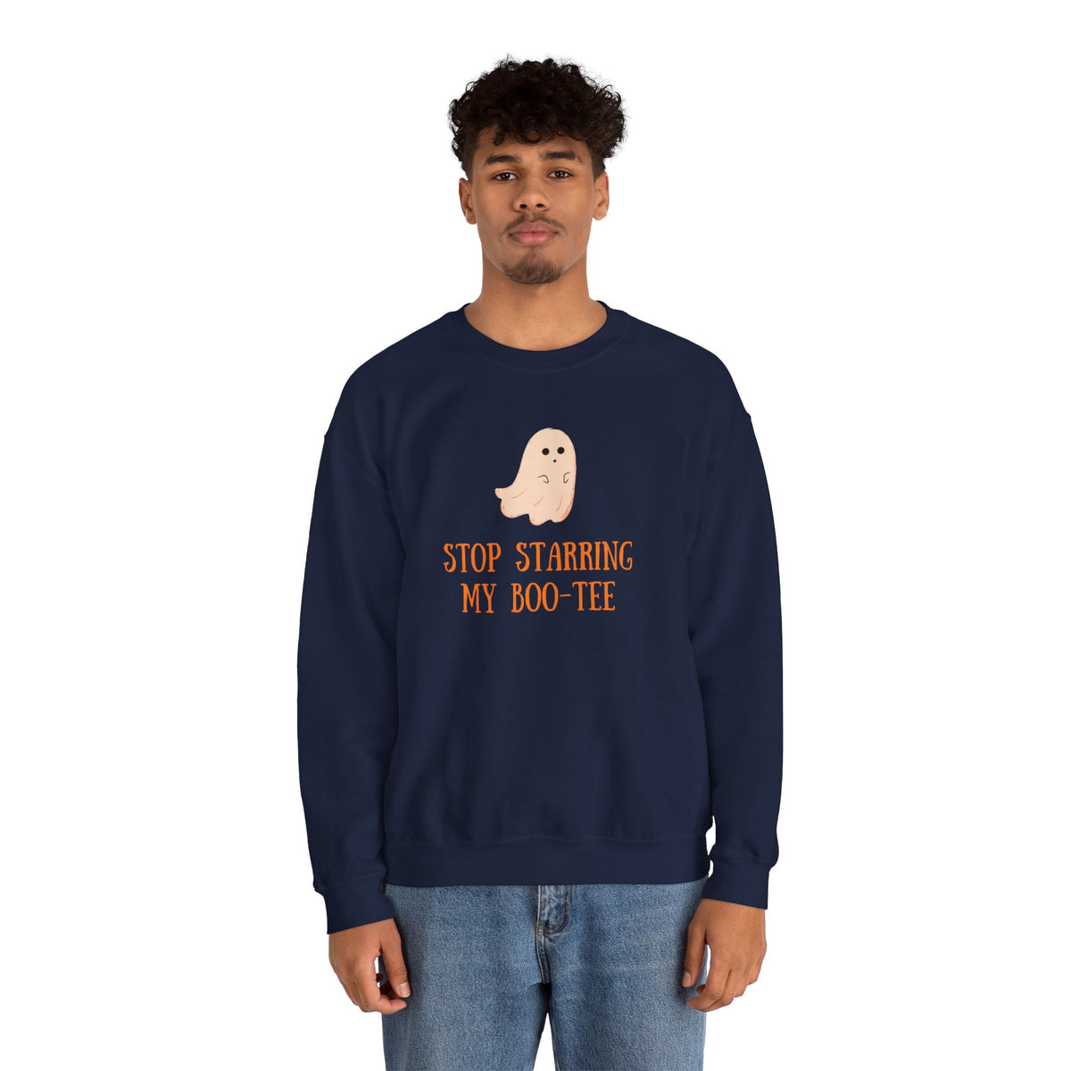 Unisex Crewneck Sweatshirt Cute Halloween Boo-Tee