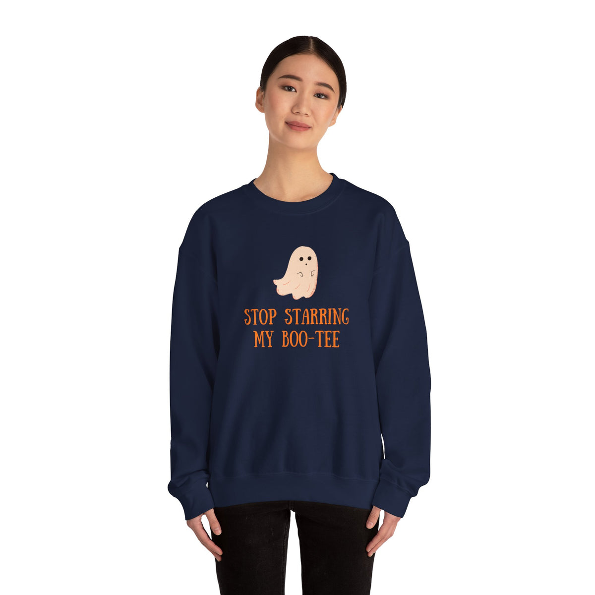 Unisex Crewneck Sweatshirt Cute Halloween Boo-Tee
