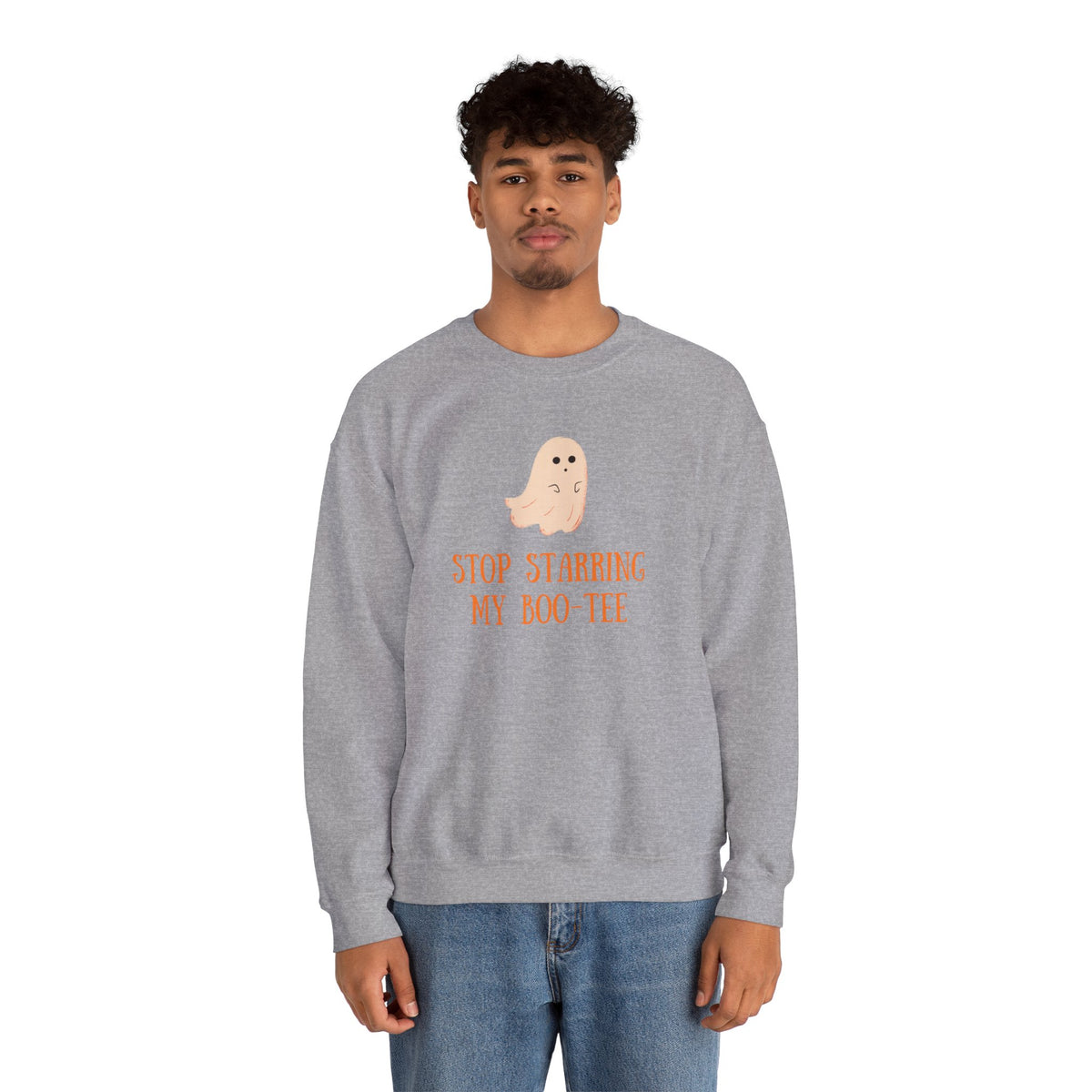 Unisex Crewneck Sweatshirt Cute Halloween Boo-Tee