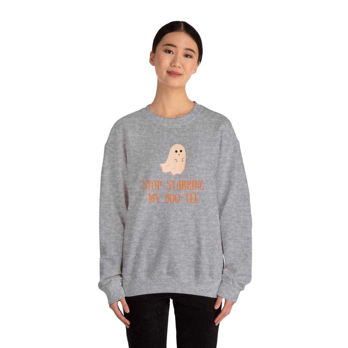 Unisex Crewneck Sweatshirt Cute Halloween Boo-Tee