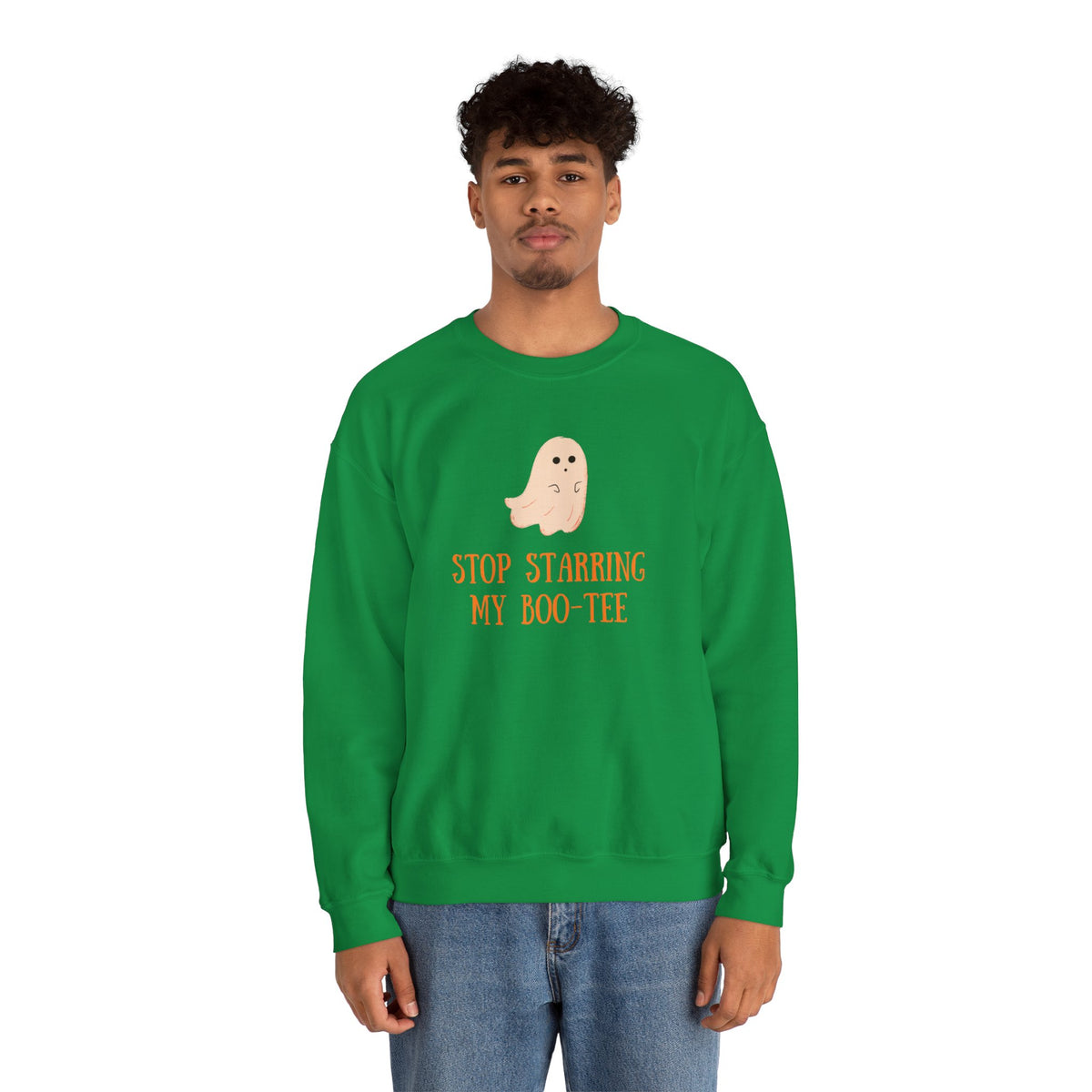 Unisex Crewneck Sweatshirt Cute Halloween Boo-Tee