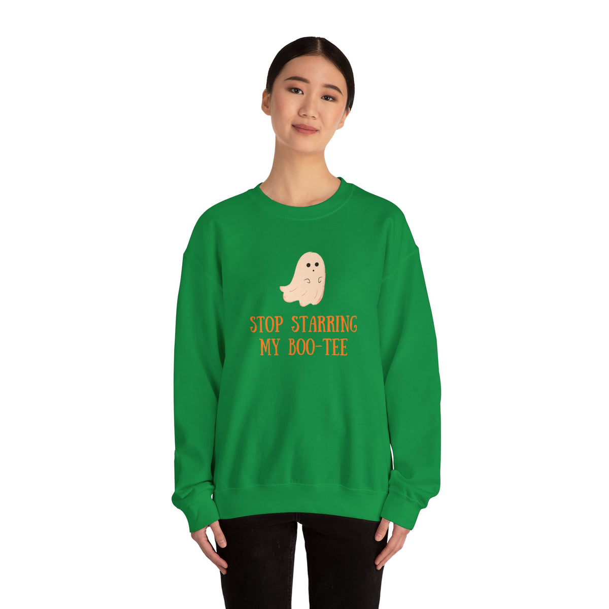 Unisex Crewneck Sweatshirt Cute Halloween Boo-Tee