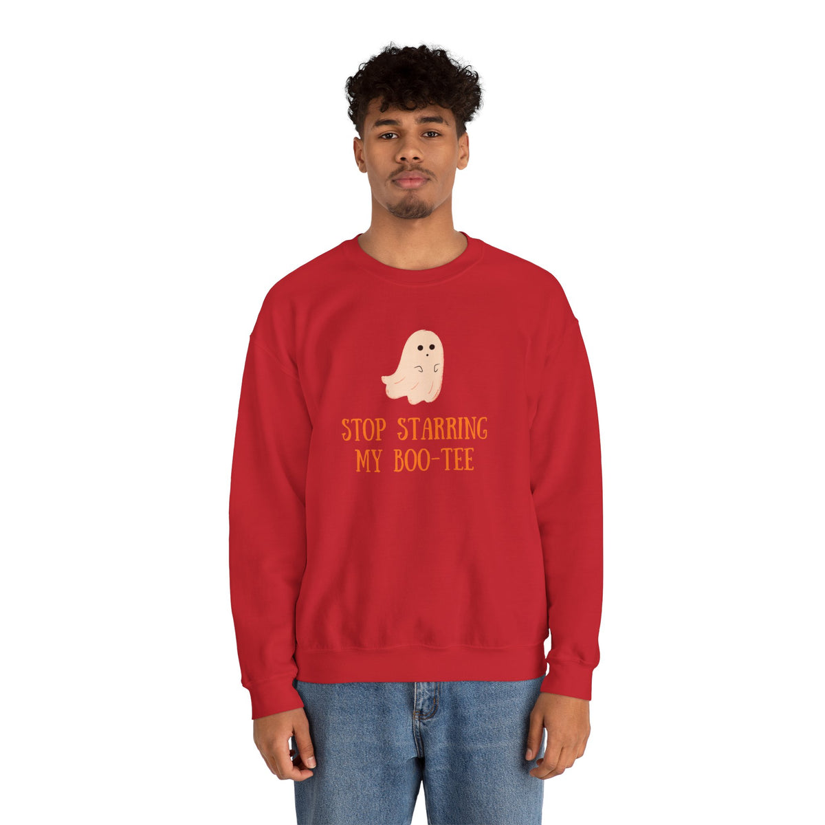 Unisex Crewneck Sweatshirt Cute Halloween Boo-Tee