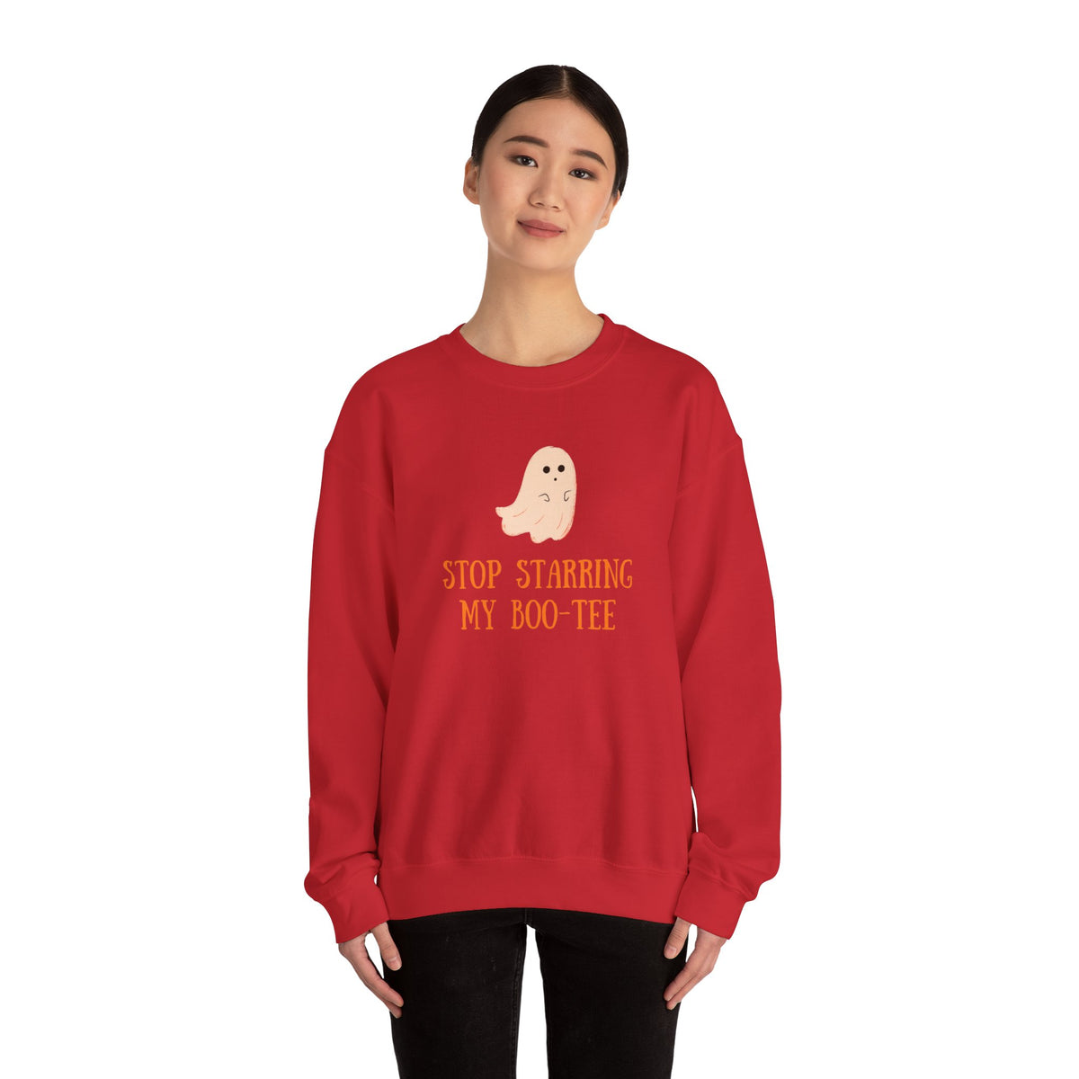 Unisex Crewneck Sweatshirt Cute Halloween Boo-Tee