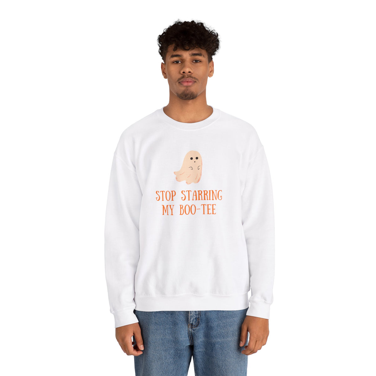 Unisex Crewneck Sweatshirt Cute Halloween Boo-Tee