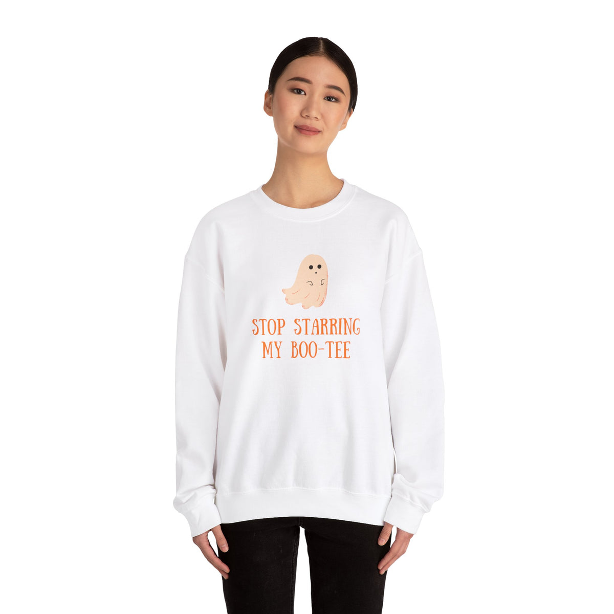 Unisex Crewneck Sweatshirt Cute Halloween Boo-Tee