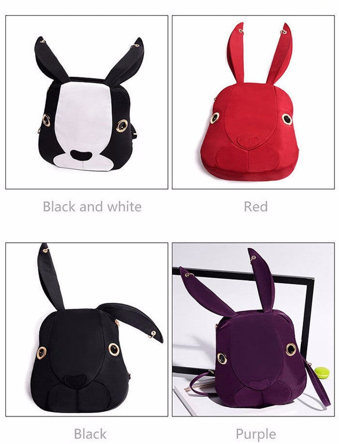 Cartoon Rabbit Nylon Backpack Purse