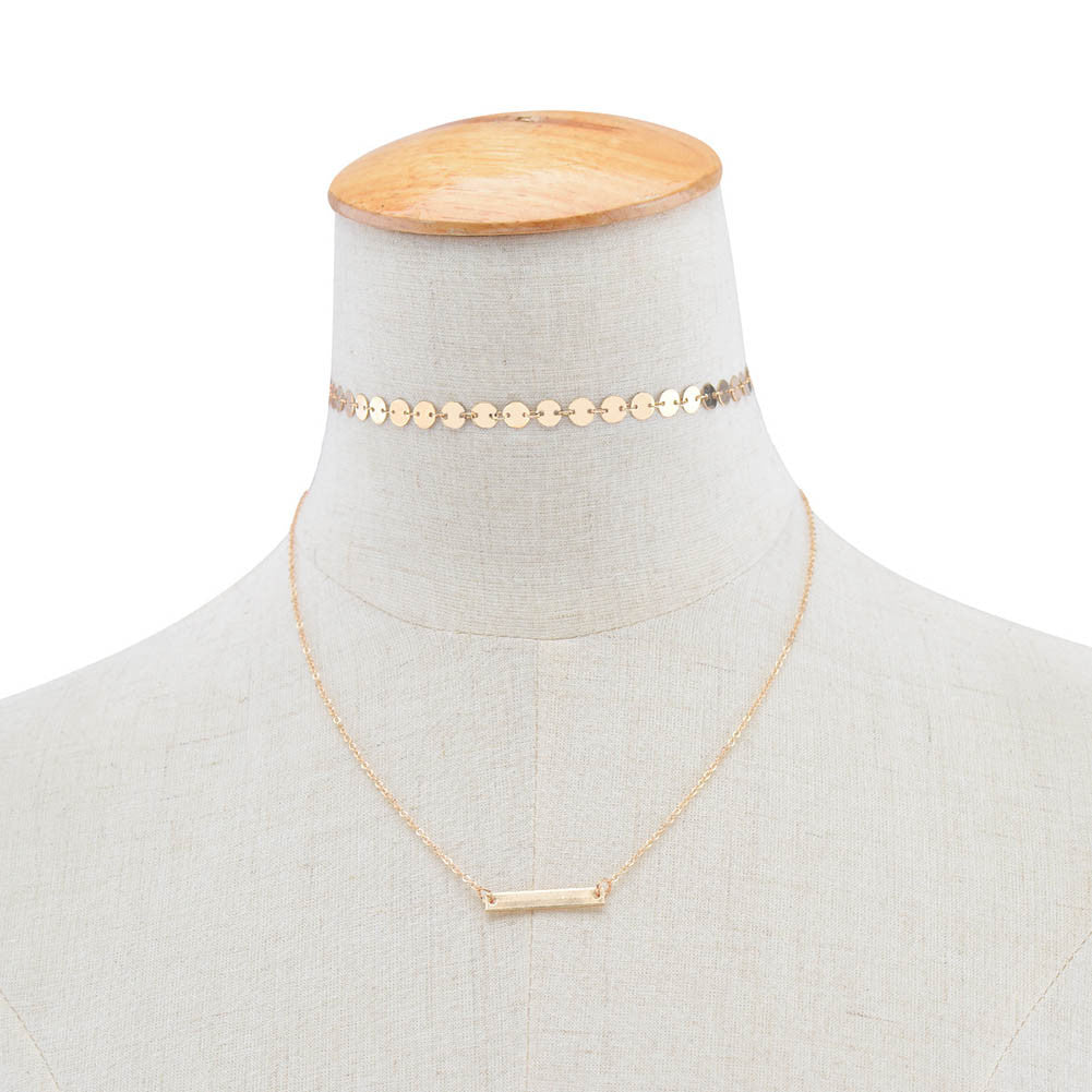 Alloy Gold Plated Choker Necklace